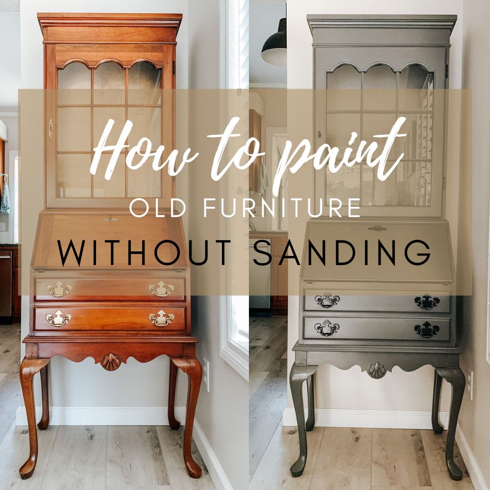 Antique Secretary Painted Before and After