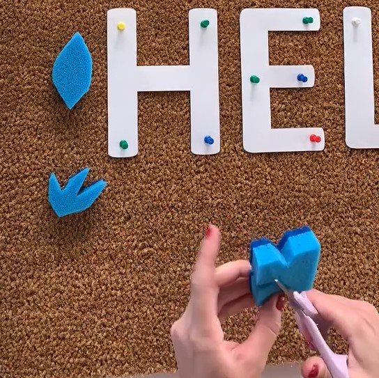 DIY personalized doormat