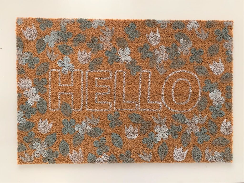 DIY painted doormat
