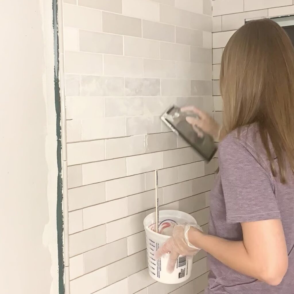 grouting zellige tile similar to Bedrosians Cloe White
