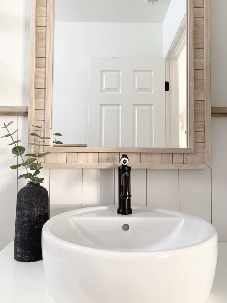 IKEA TÖRNVIKEN bathroom sink with black HAMNSKÄR bathroom faucet