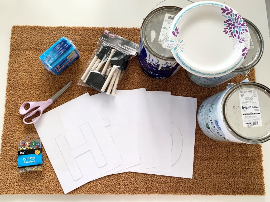 supplies needed for DIY doormat