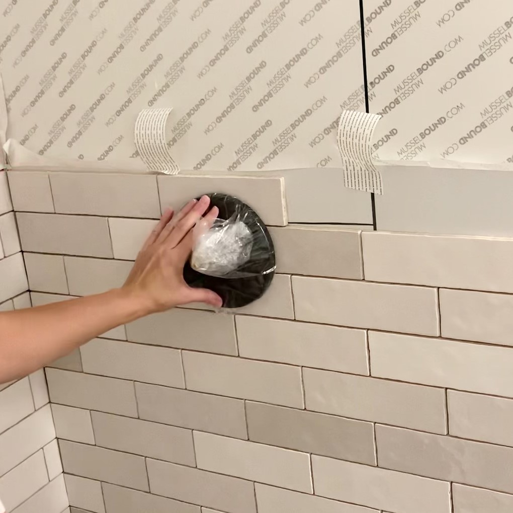 tiling around shower fixtures