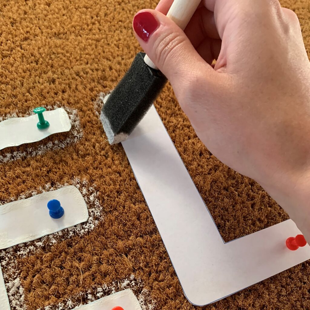 DIY doormat paint