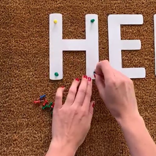 DIY personalized doormat