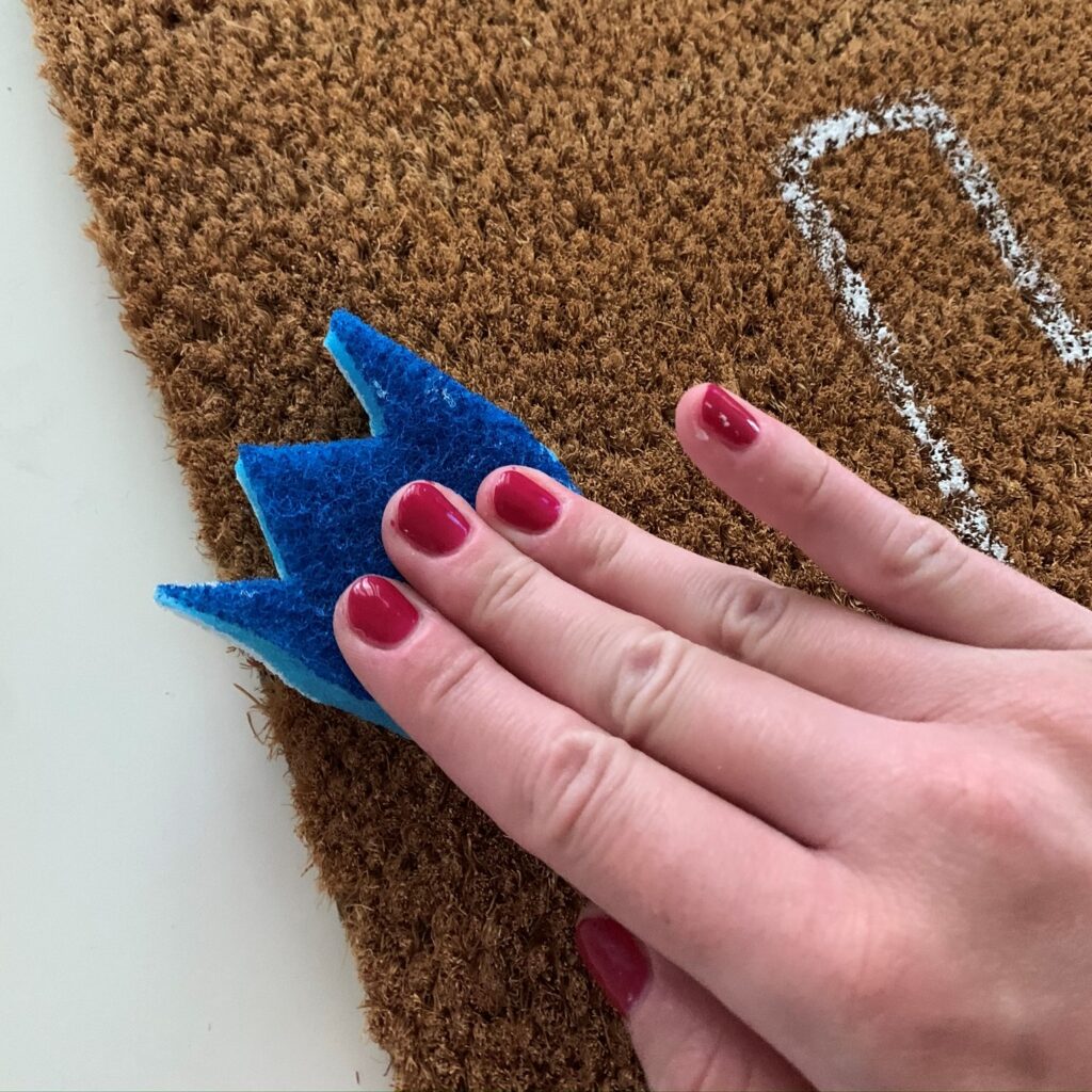 DIY personalized doormat