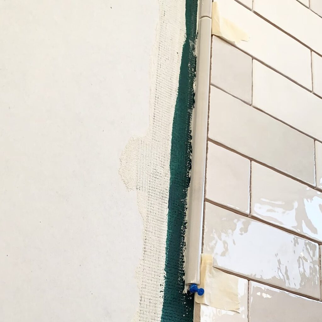 adding shower trim for zellige tile similar to Bedrosians Cloe White