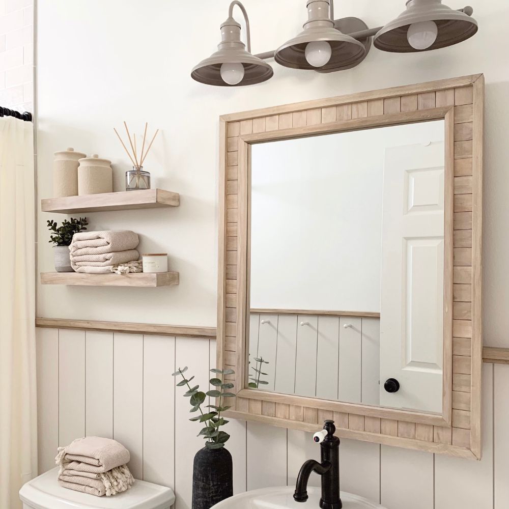 How to Build a Custom DIY Wood Bathroom Mirror