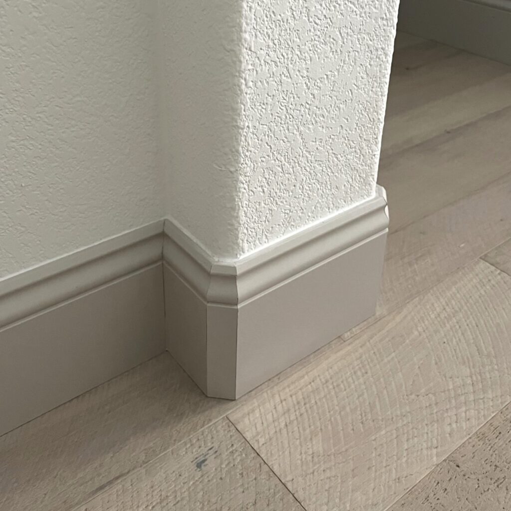 Sherwin Williams Accessible Beige with white oak floors and Alabaster walls