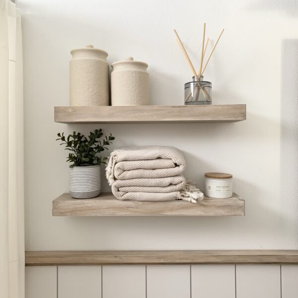 Easy & Quick DIY Bathroom Floating Shelves