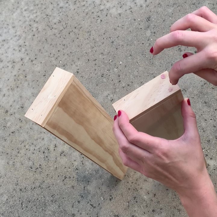 fill nail holes in floating shelves