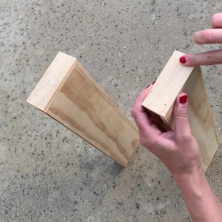 fill nail holes in DIY floating shelf