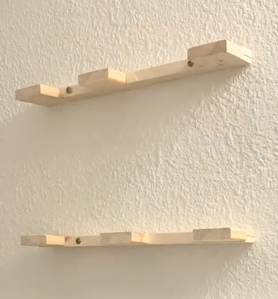 mounting support for floating shelves