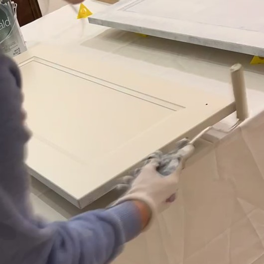 painted IKEA kitchen cabinets