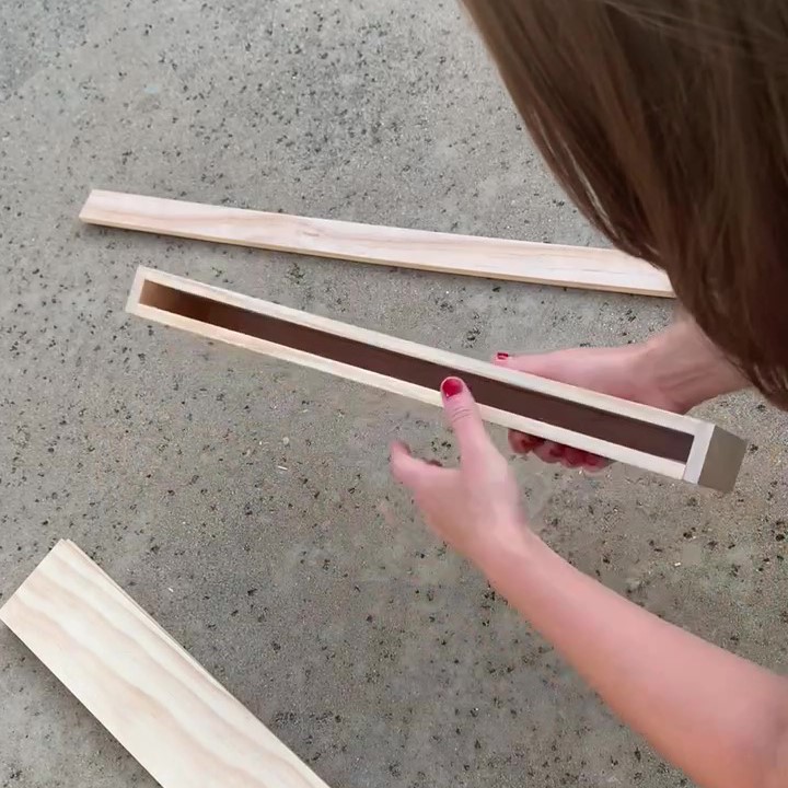 inside of floating shelf