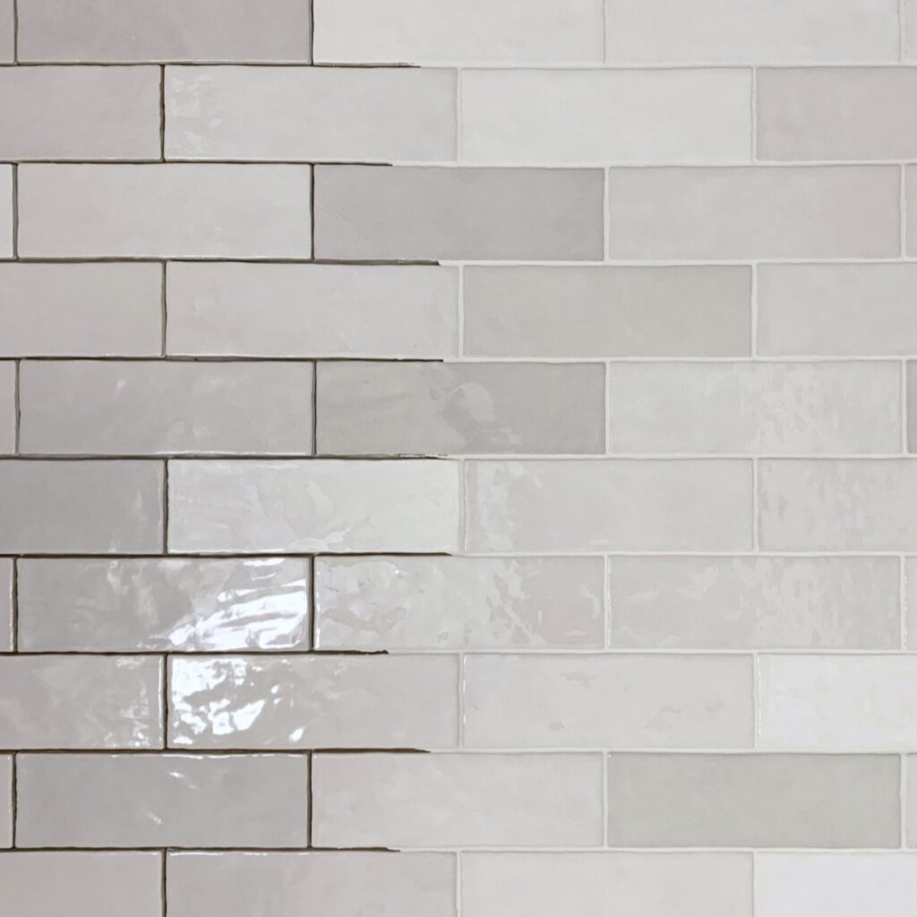 Bedrosians Cloe Tile White with Mapei Avalanche grout