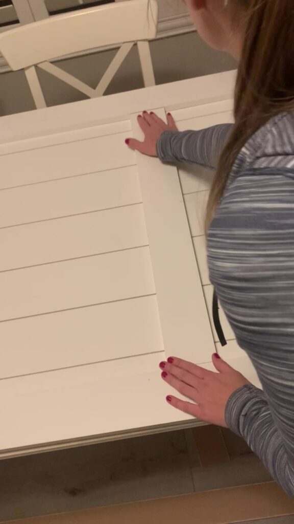 add trim to diy barndoor