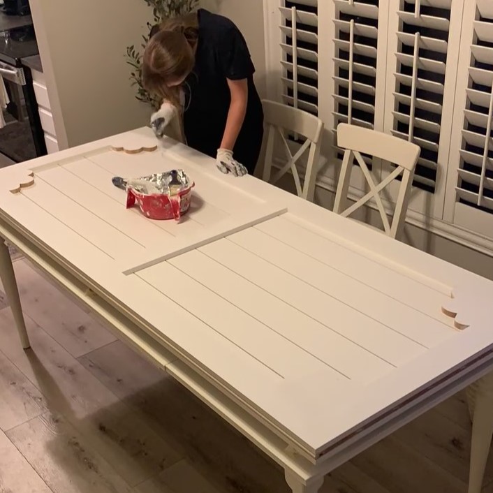 painting a diy barn door