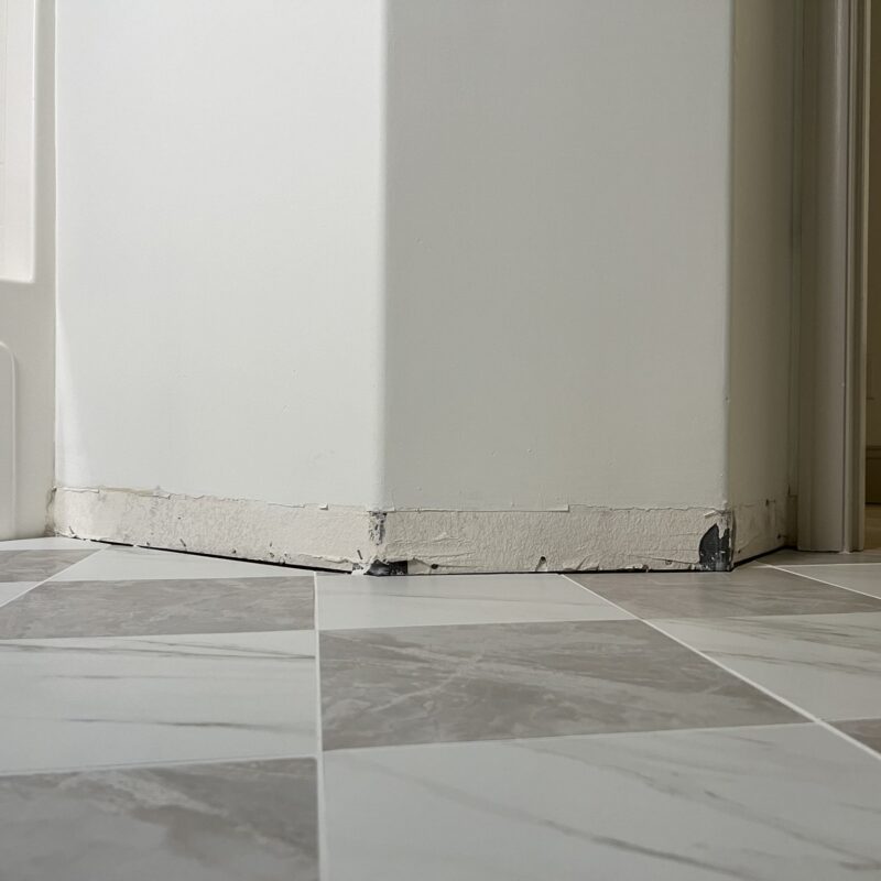 Tile Baseboard Without Shlutter How to Install the Perfect Tile Checkered Floor - haus & hand