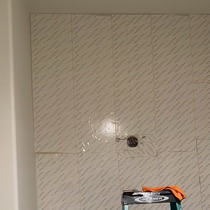 vertical level line for tile accent wall