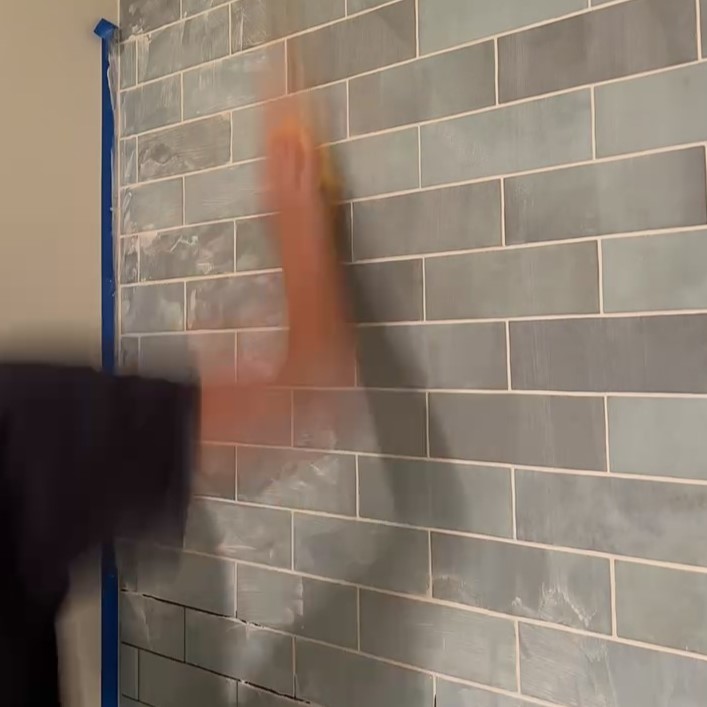 grouting ceramic wall tiles