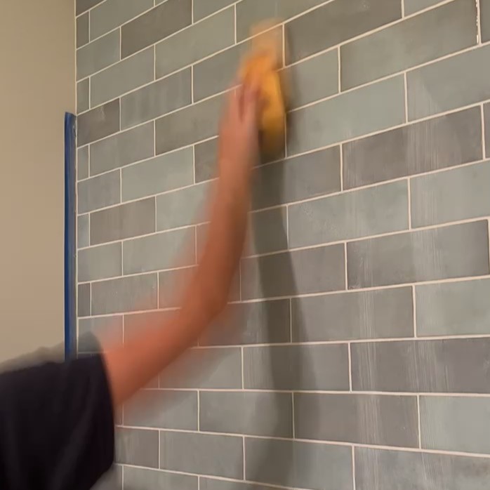 grouting accent tiles