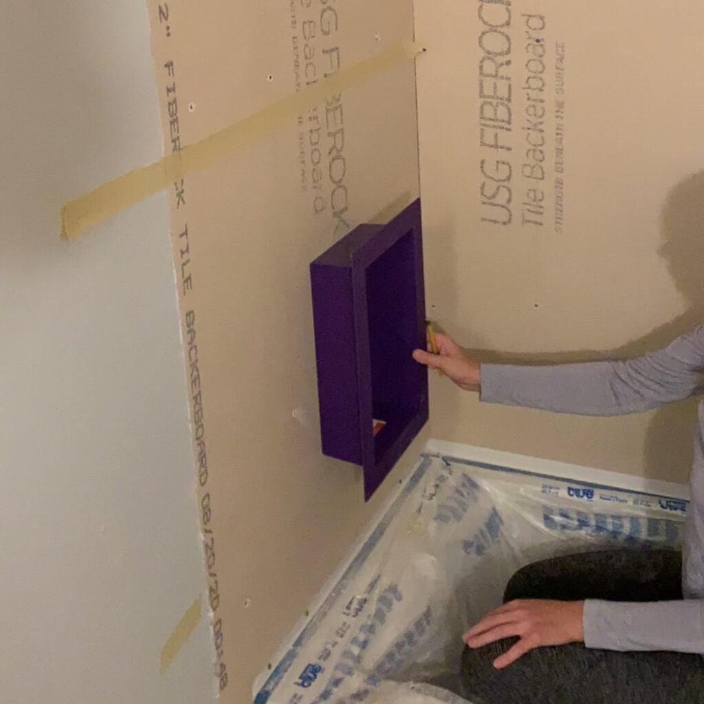 using ez niche for shower niche installation