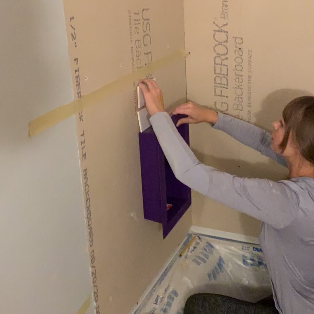 planning tile shower niche