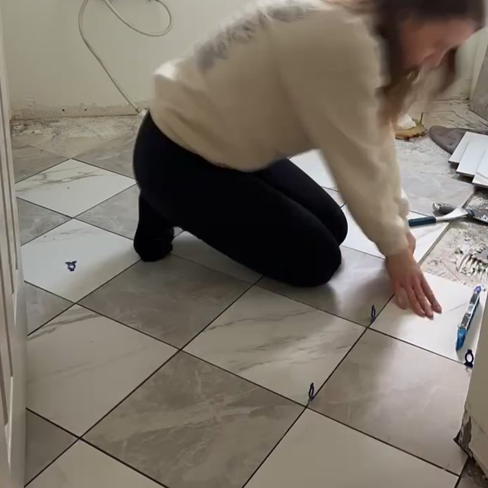 install checkered floors