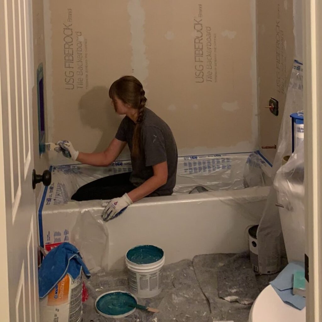 waterproof custom shower niche