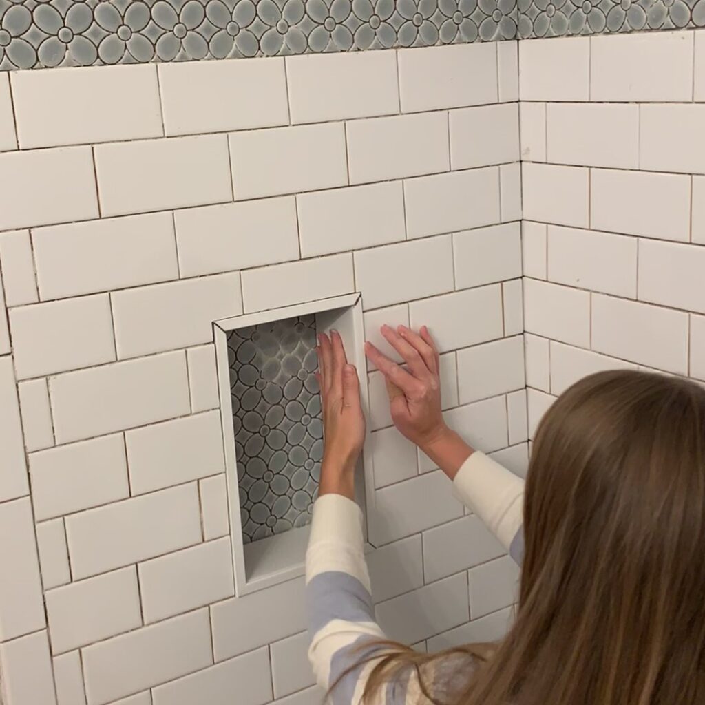 how to install a custom shower niche