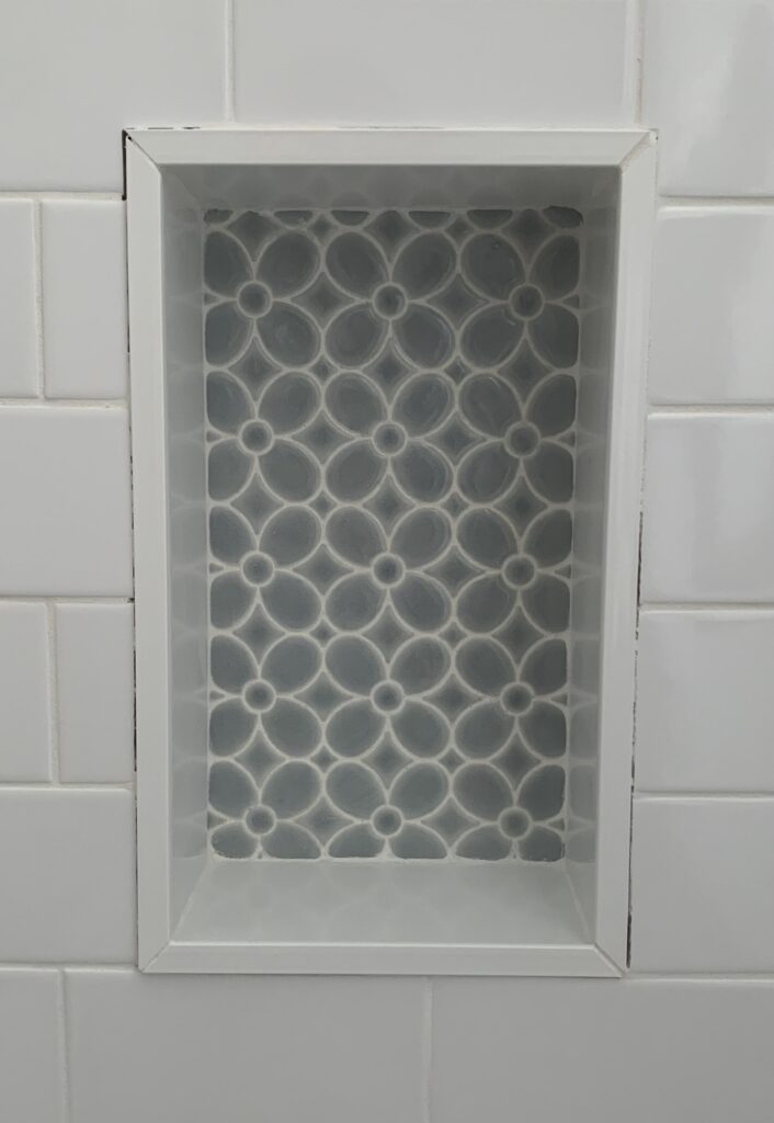 shower niche without silicone
