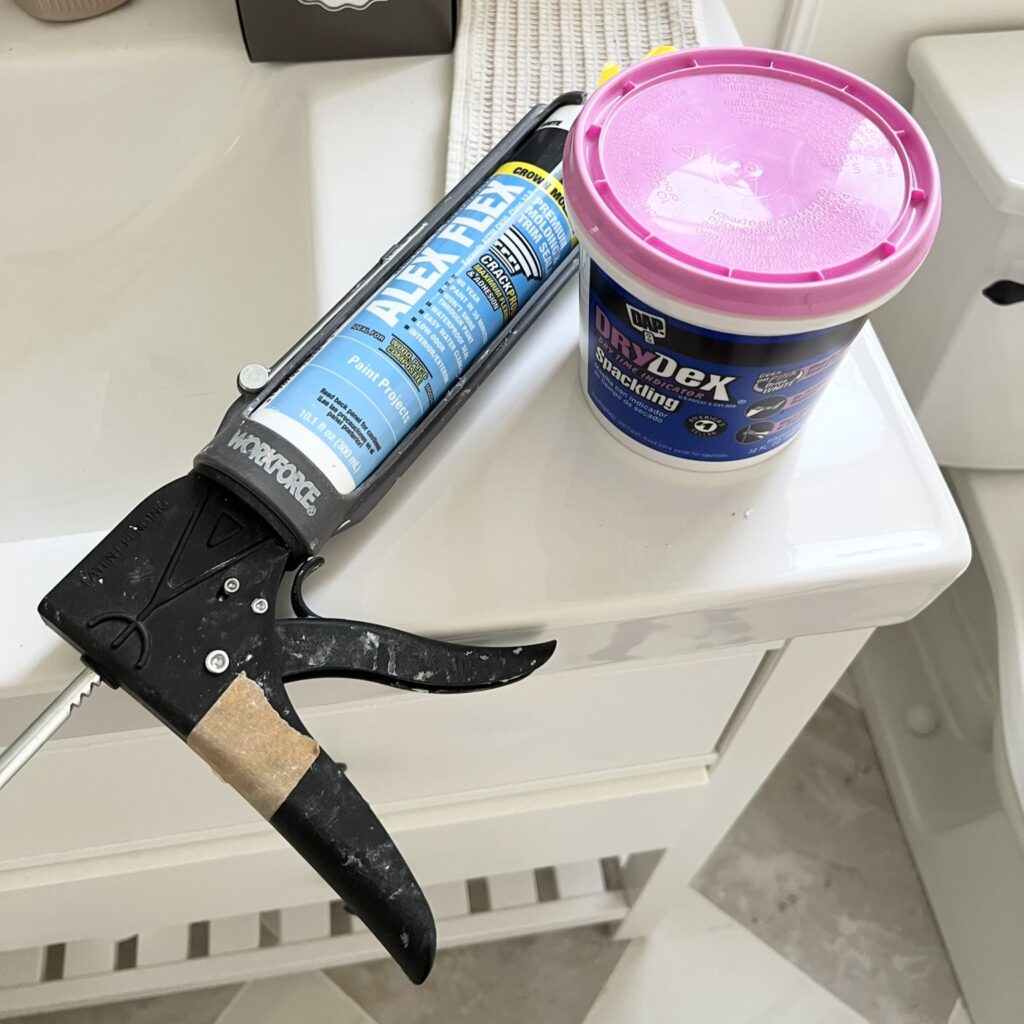 tools to fill and caulk picture frame molding