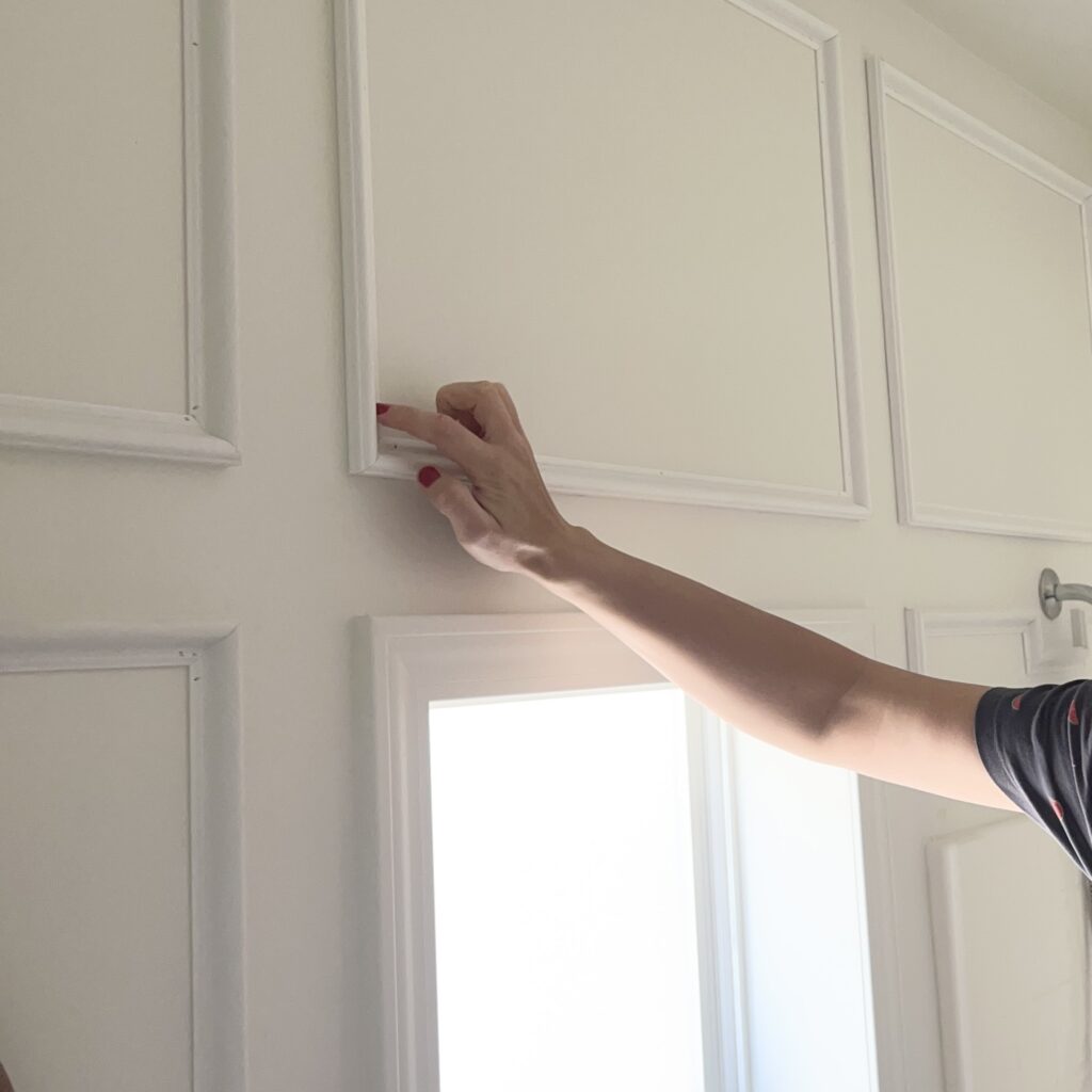 filling and caulking diy wall trim