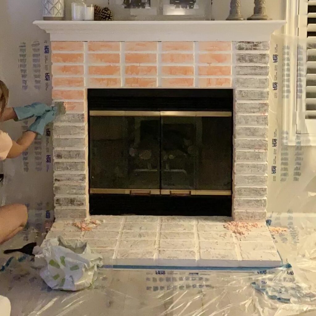 how to get paint off of brick