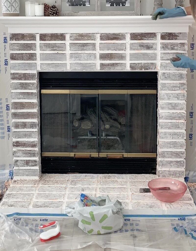 best way to remove paint from brick fireplace