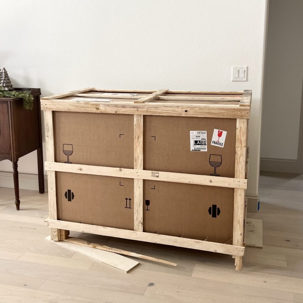 Hallman range in shipping box