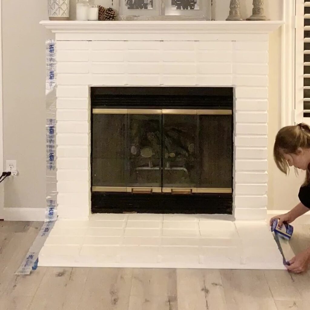 how to get paint off of brick fireplace