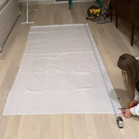 shortening IKEA HANNALILL curtains