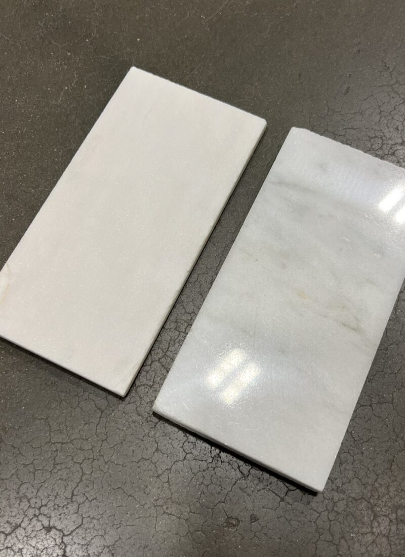 honed vs polished marble