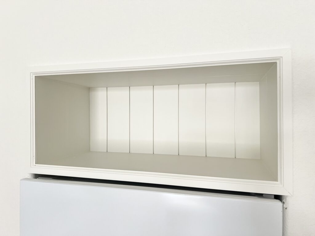custom cabinet above fridge