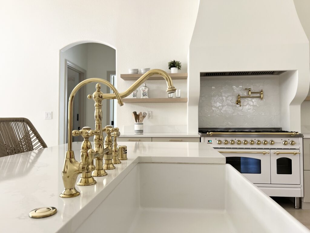 kitchen with Kingston brass faucet