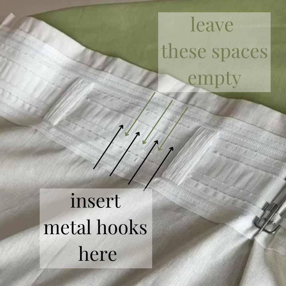 how to pinch pleat IKEA curtains