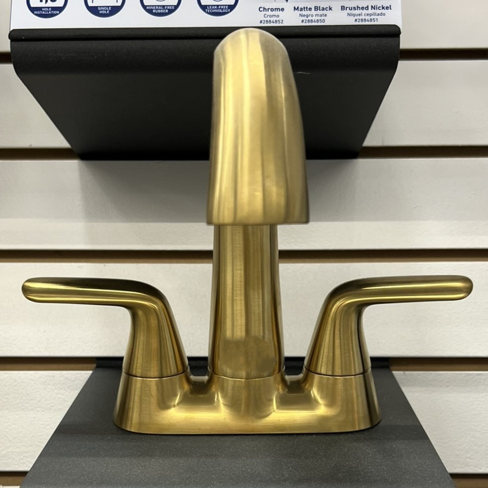 Brushed brass finish