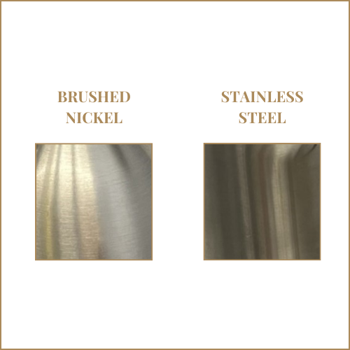 Brushed nickel vs stainless steel