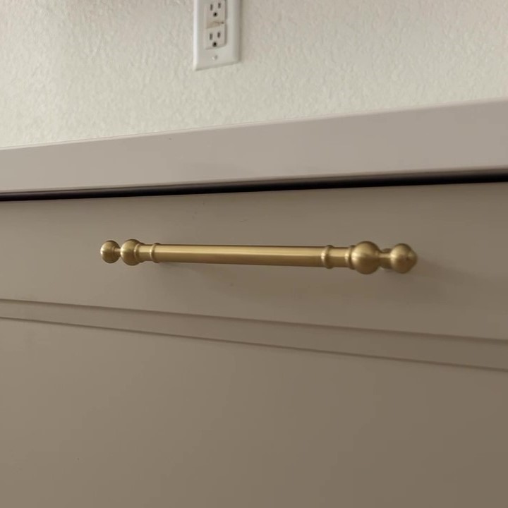 Satin brass finish