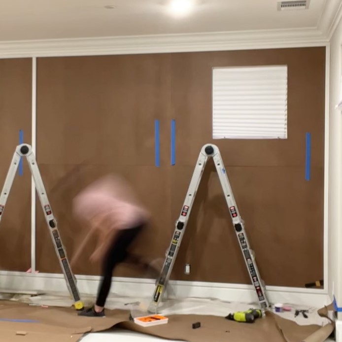 installing plaid wall