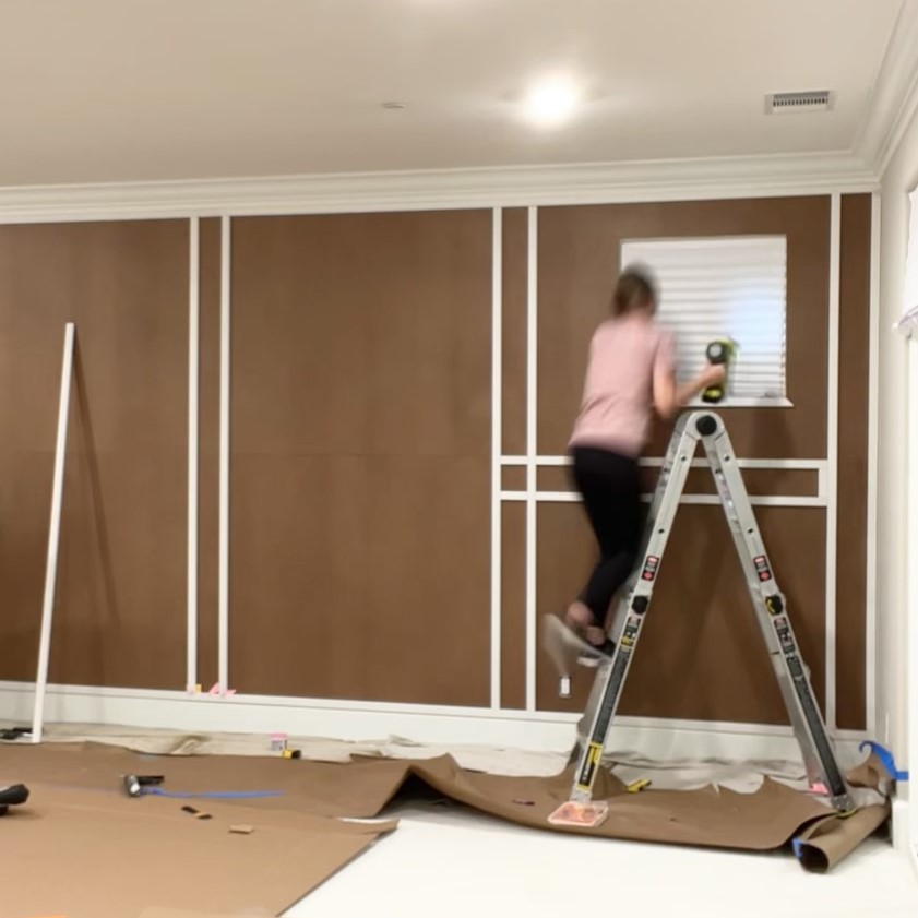 installing diy paneling wall