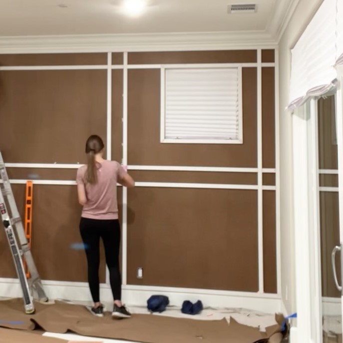 filling nail holes in diy panel wall