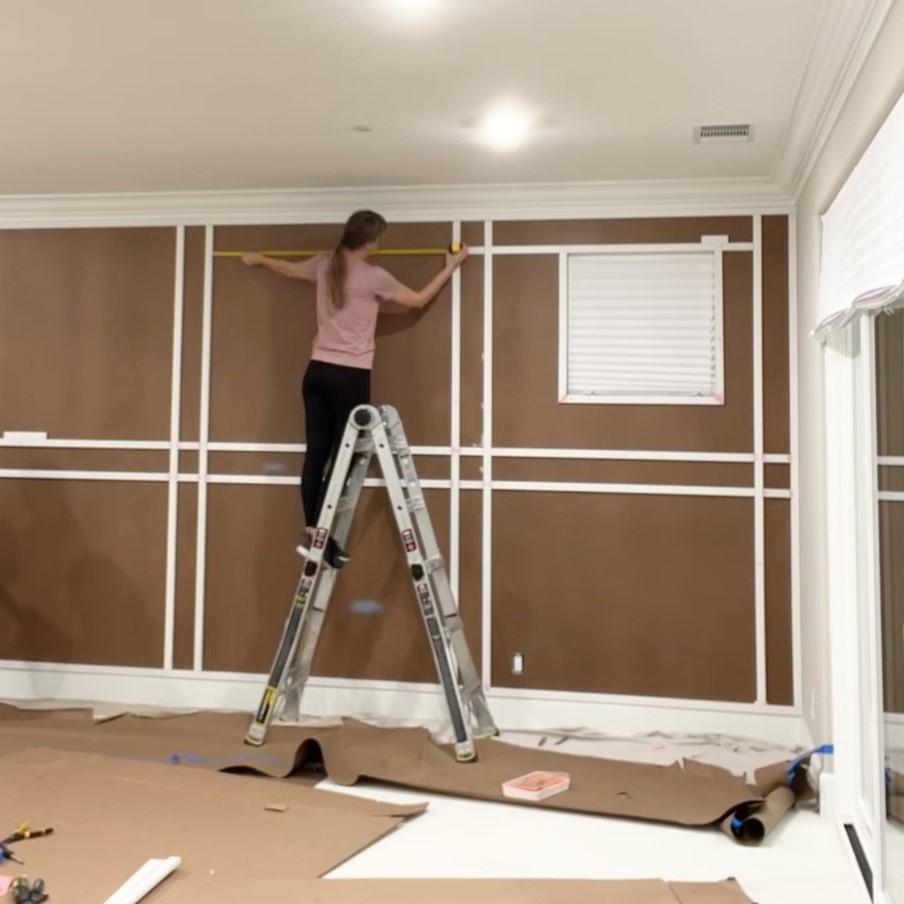 measuring trim pieces for diy accent wall